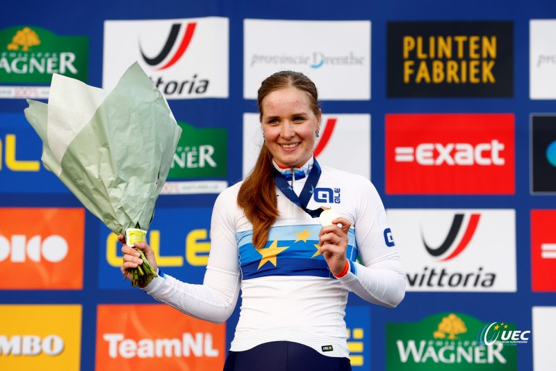 2023 UEC Road European Championships - Drenthe - Under 23 Women?s Road Race - Coevorden - Col Du VAM 108 km - 22/09/2023 - Ilse Pluimers (Netherlands) - photo Luca Bettini/SprintCyclingAgency?2023